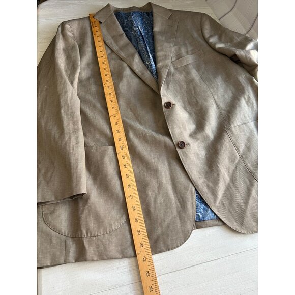 Suitsupply Men's Wool & Linen Blazer With Paisley Lining Sz 54R - Picture 12 of 13